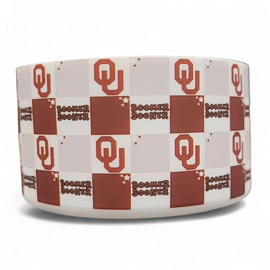 Oklahoma University Boomer Sooner Silicone Boot Bumper Sleeve for Tumblers
