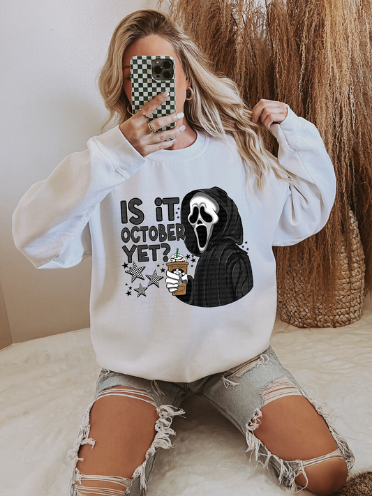 Scream x Ghost Face Is It October Yet? Tee or Sweatshirt