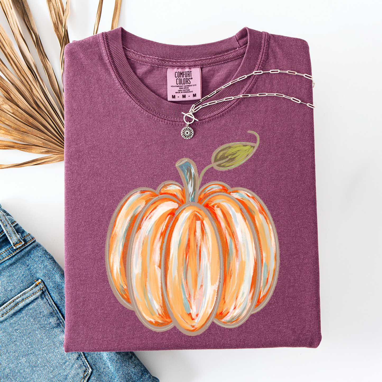 Watercolor Pumpkin, Halloween, Autumn, Fall, Comfort Colors T-Shirt