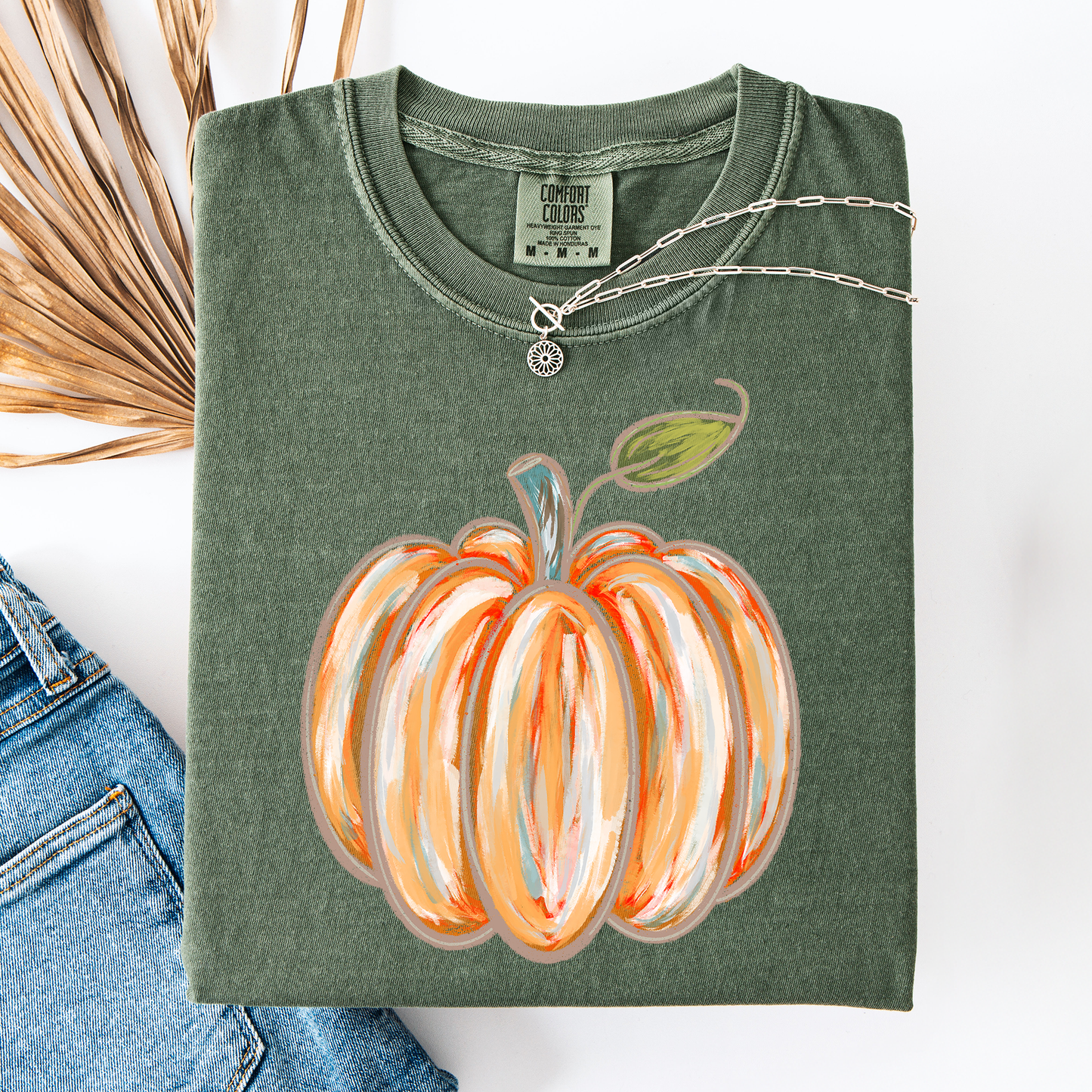 Watercolor Pumpkin, Halloween, Autumn, Fall, Comfort Colors T-Shirt