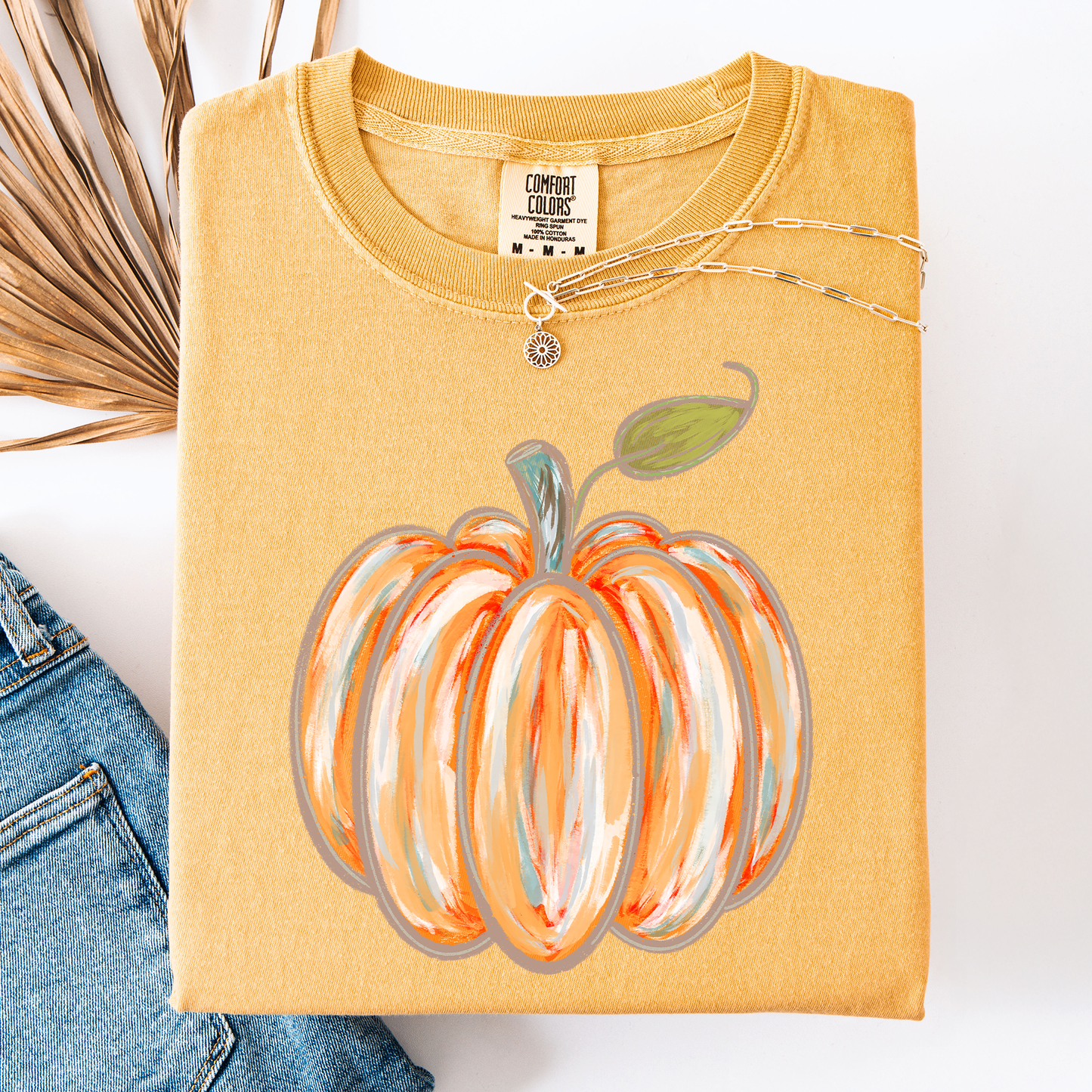 Watercolor Pumpkin, Halloween, Autumn, Fall, Comfort Colors T-Shirt