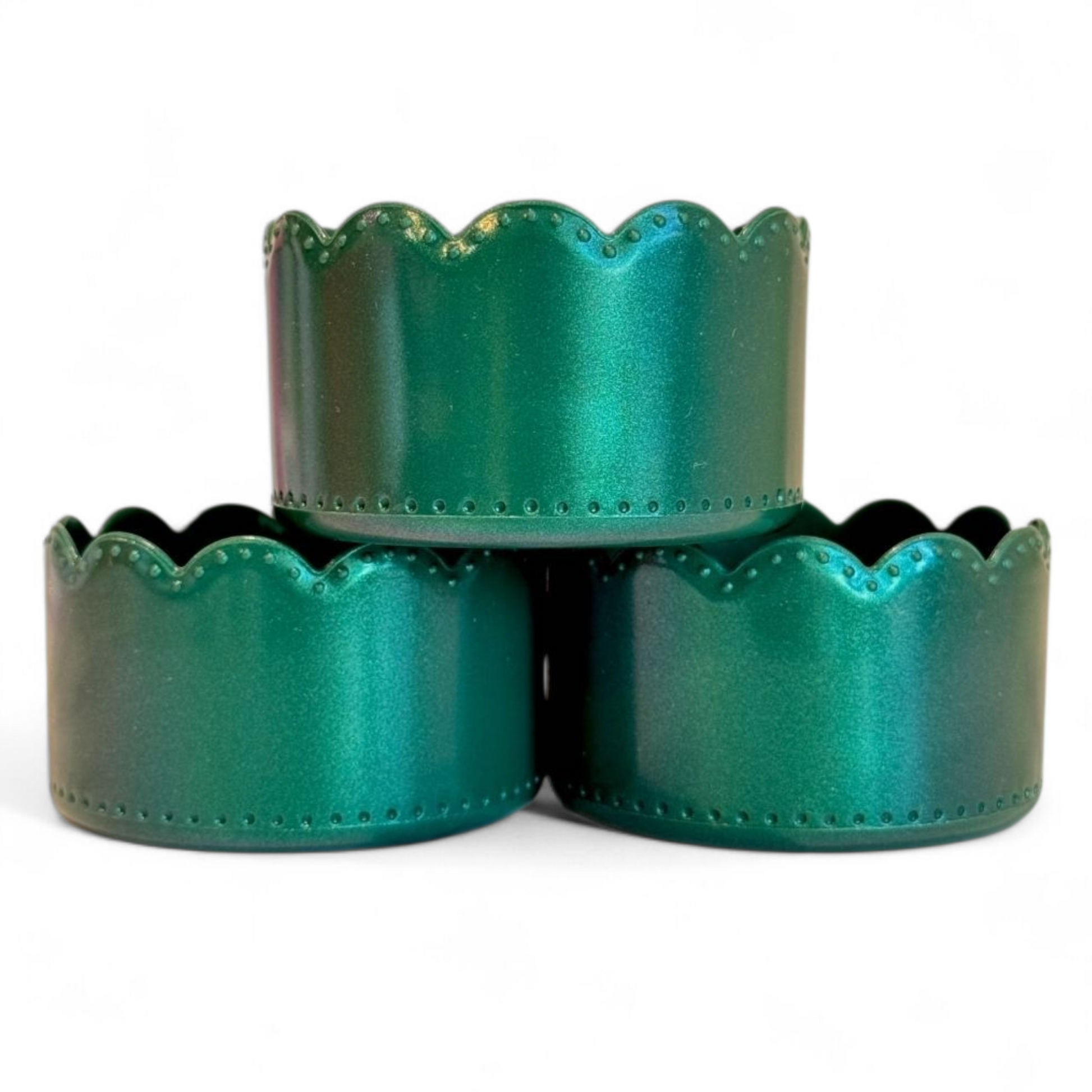 Green Shimmer Scallop Tumbler Boot -fits 20-40oz