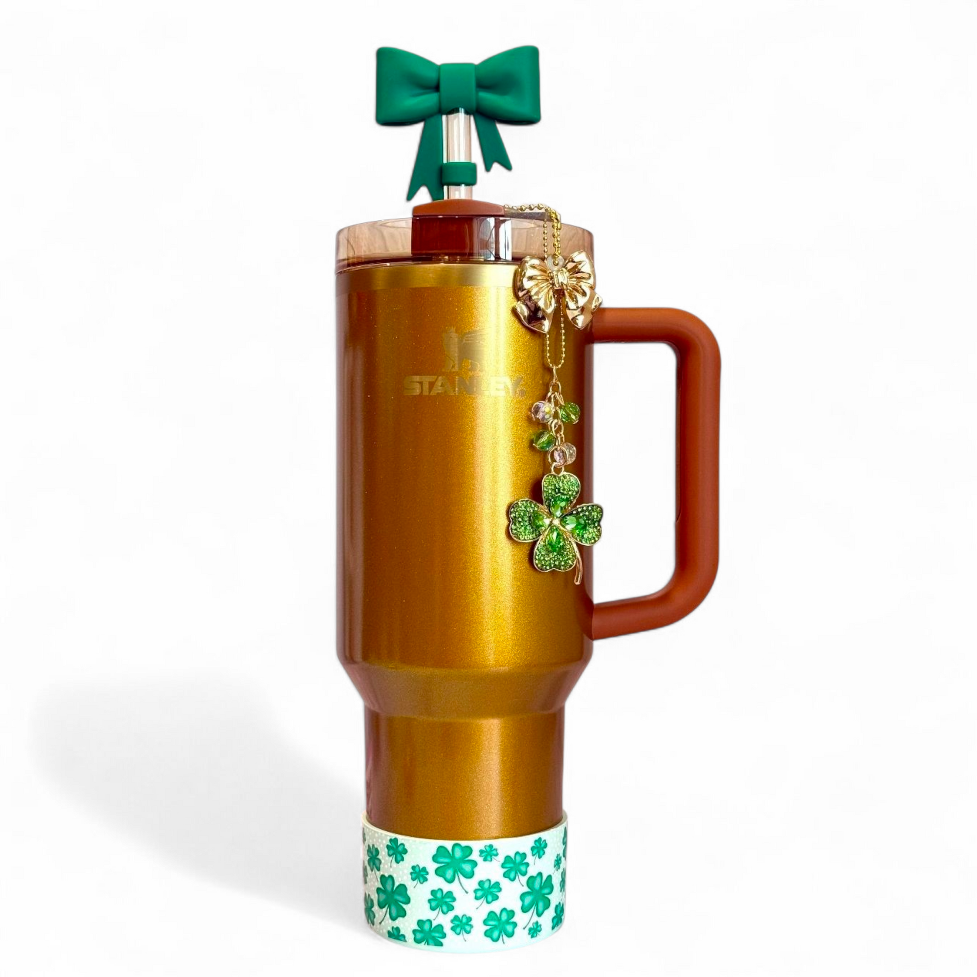 Alpine Green 3D Bow Straw Topper | Straw Cover 