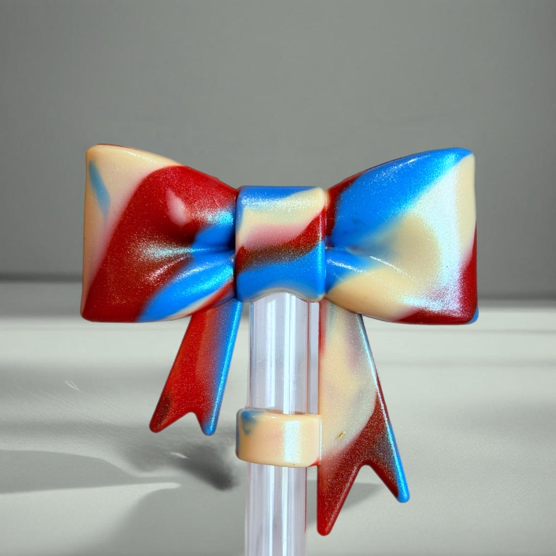 Americana 3D Bow Straw Topper