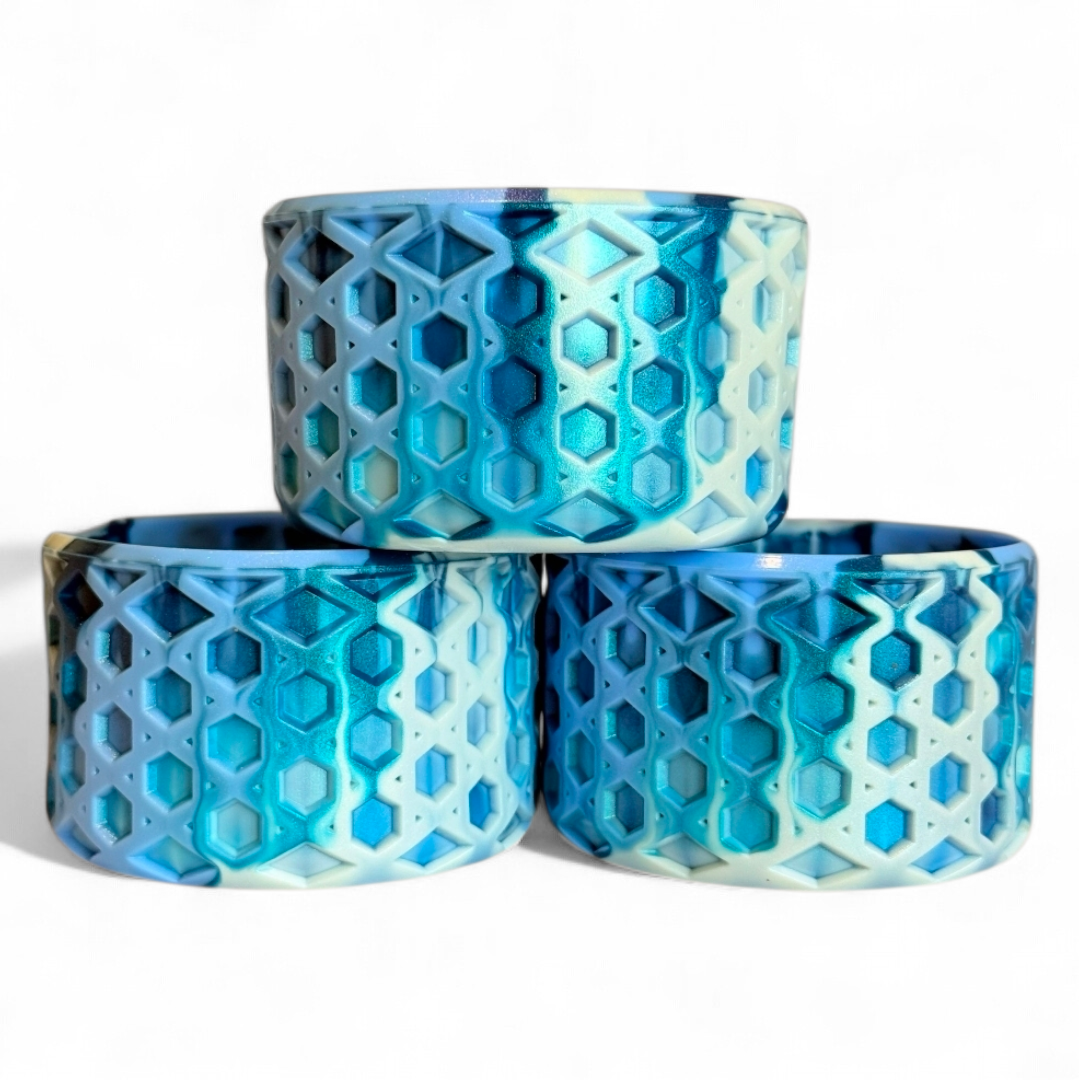 Arctic Bloom Shimmer Waffle Silicone Tumbler Boot | Fits 20-40oz Tumblers 