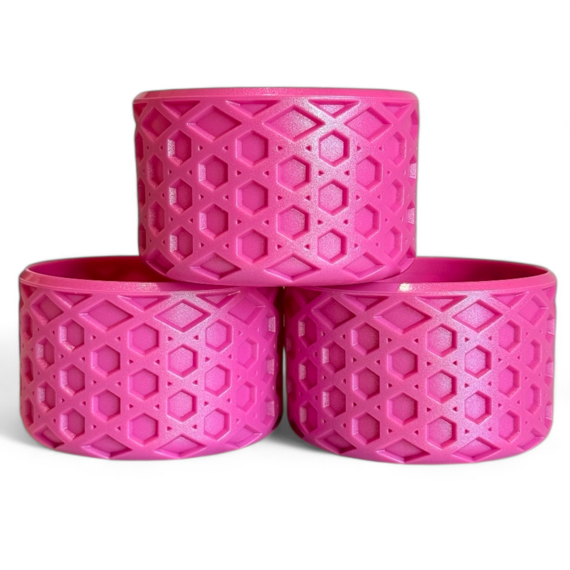 Azalea Pink Shimmer Waffle Silicone Tumbler Boot | Fits 20-40oz Tumblers