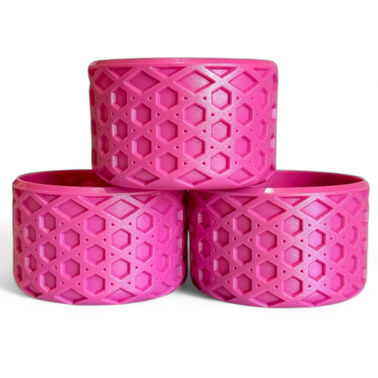 Azalea Pink Shimmer Waffle Silicone Tumbler Boot | Fits 20-40oz Tumblers