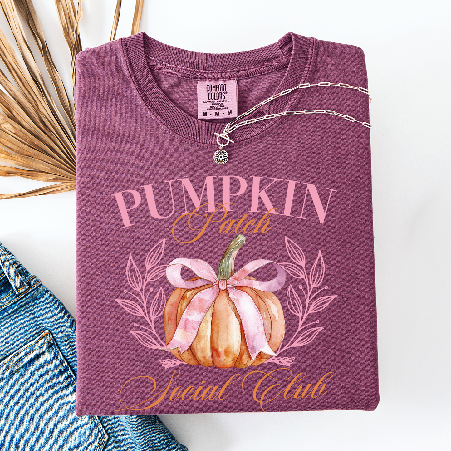 Berry Pumpkin Patch Social Club, Autumn, Fall, Comfort Colors T-Shirt