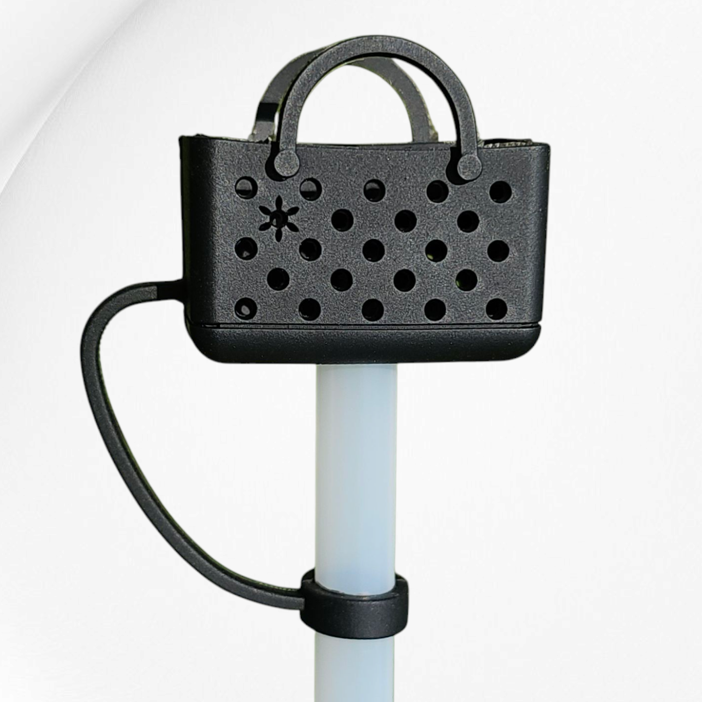 Black Bogg Bag inspired 3D Silicone Straw Topper. Fits 10mm Straws 