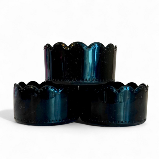 Black Gloss Scallop Silicone Tumbler Boot