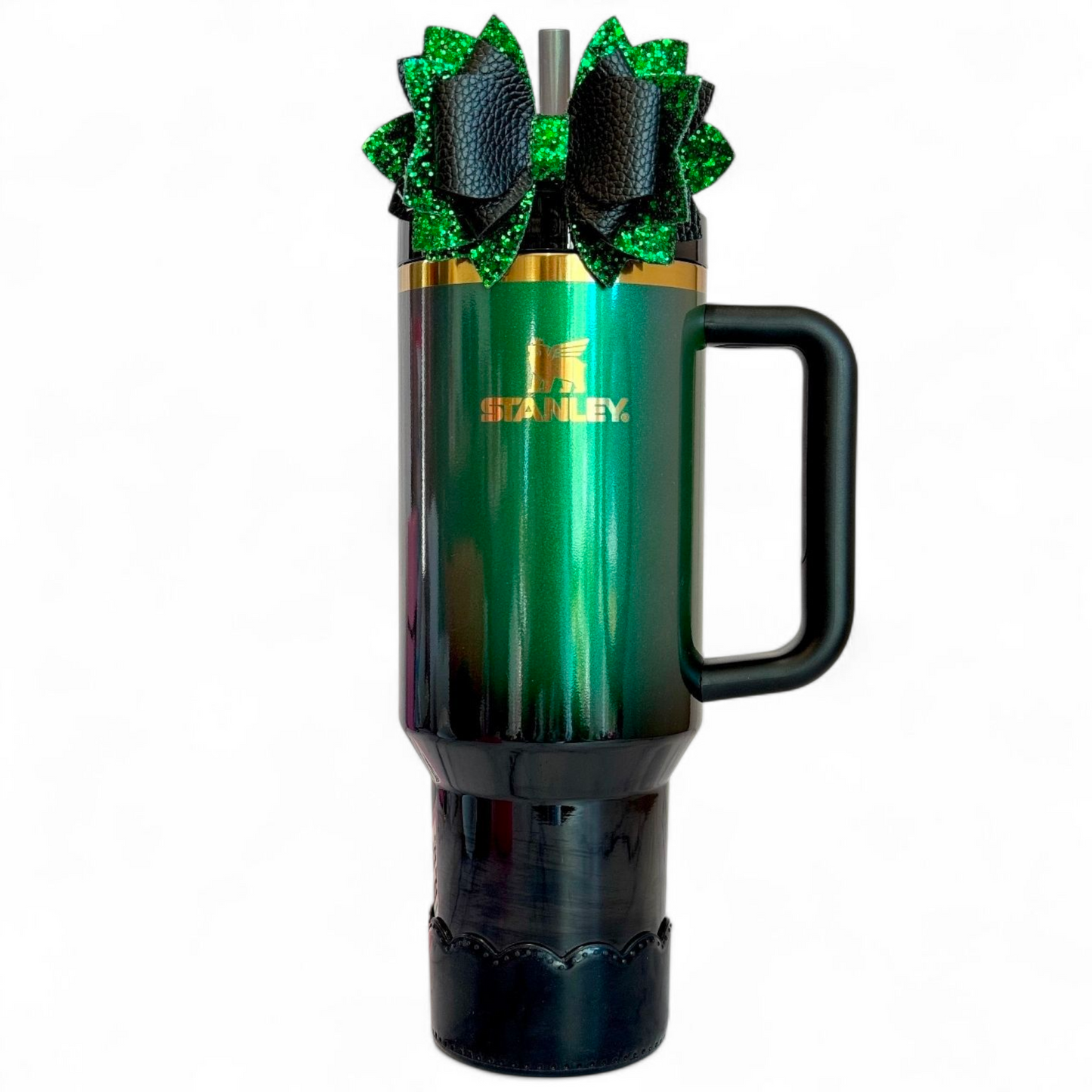 Black Gloss Scallop Silicone Tumbler Boot
