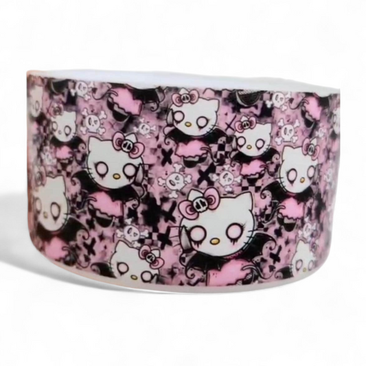 Hot Pink & Black Goth Hello Kitty Silicone Tumbler Boot