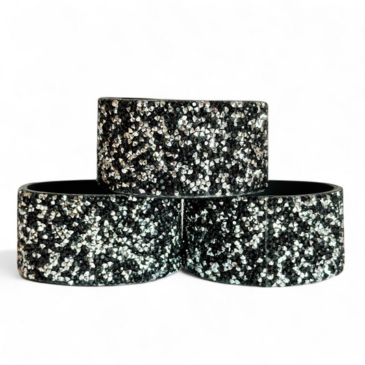 Black & Silver Druzy BLING Tumbler Boot -fits 40oz