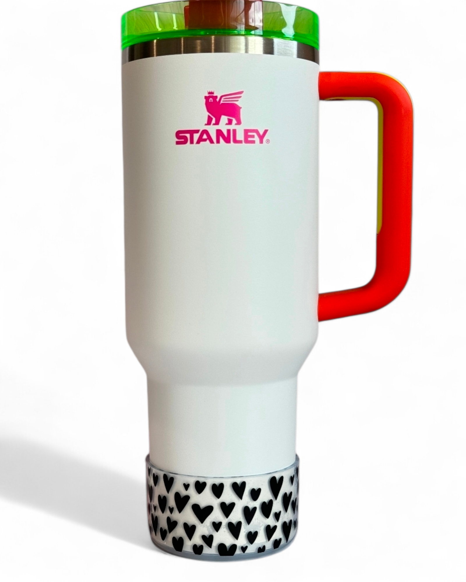 Clear Black Hearts Silicone Tumbler Boot