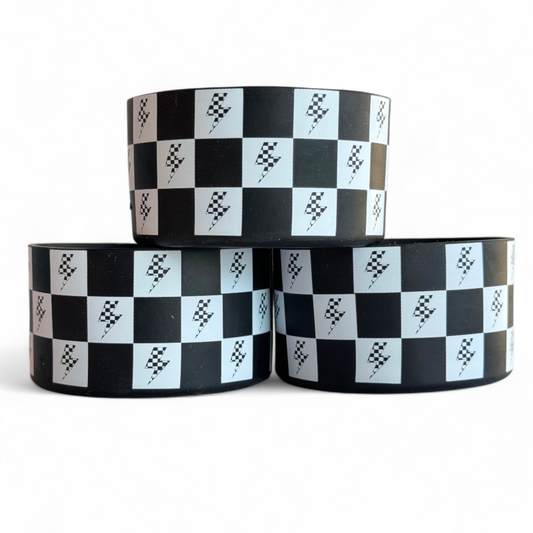 Checker Bolts Silicone Tumbler Boot | Fits 20-40oz Tumblers