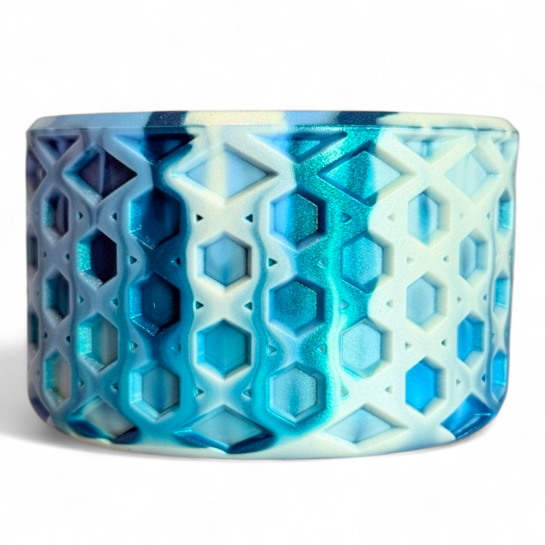 Arctic Bloom Shimmer Waffle Silicone Tumbler Boot | Fits 20-40oz Tumblers 