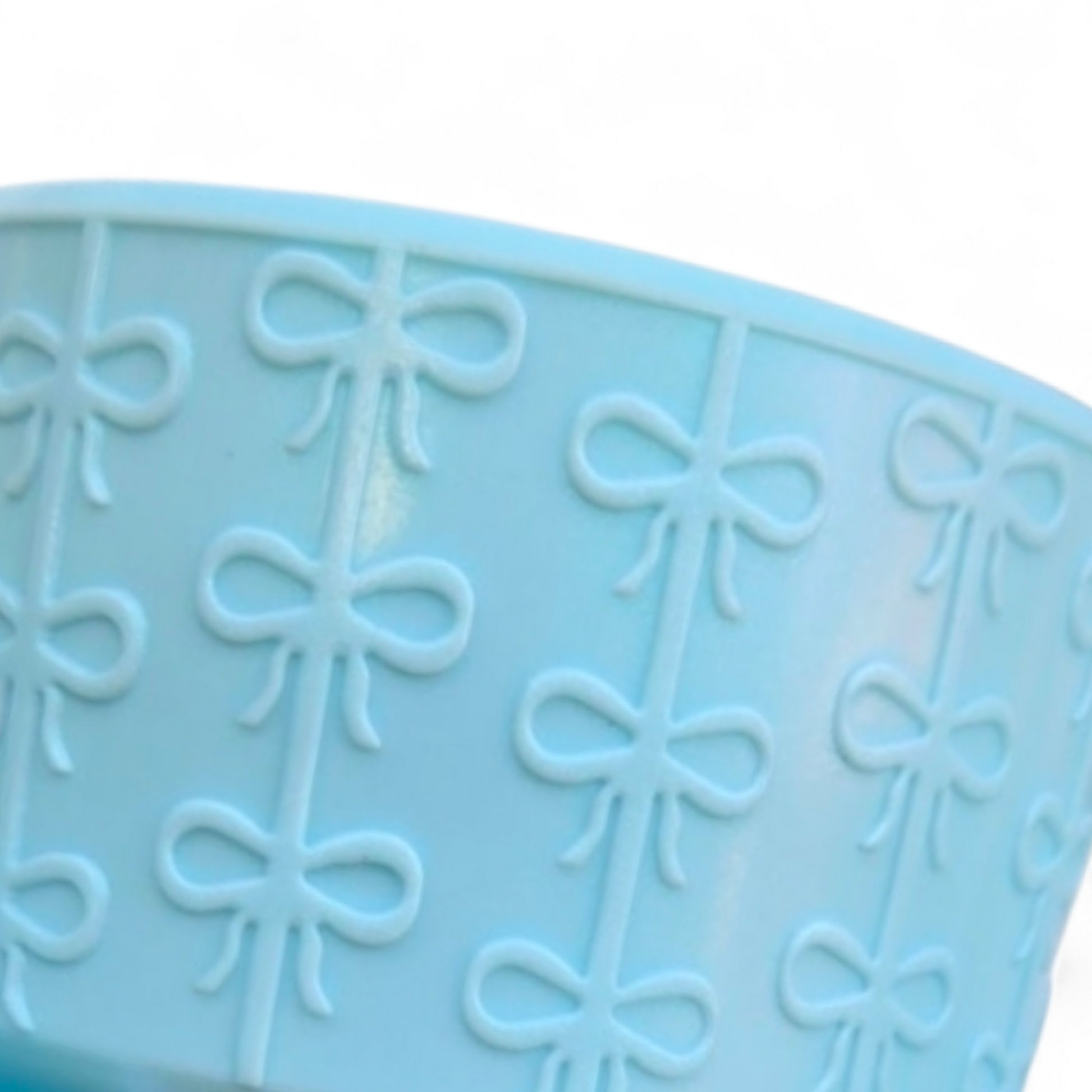 Blueberry Milk Shimmer Coquette Bows Silicone Tumbler Boot