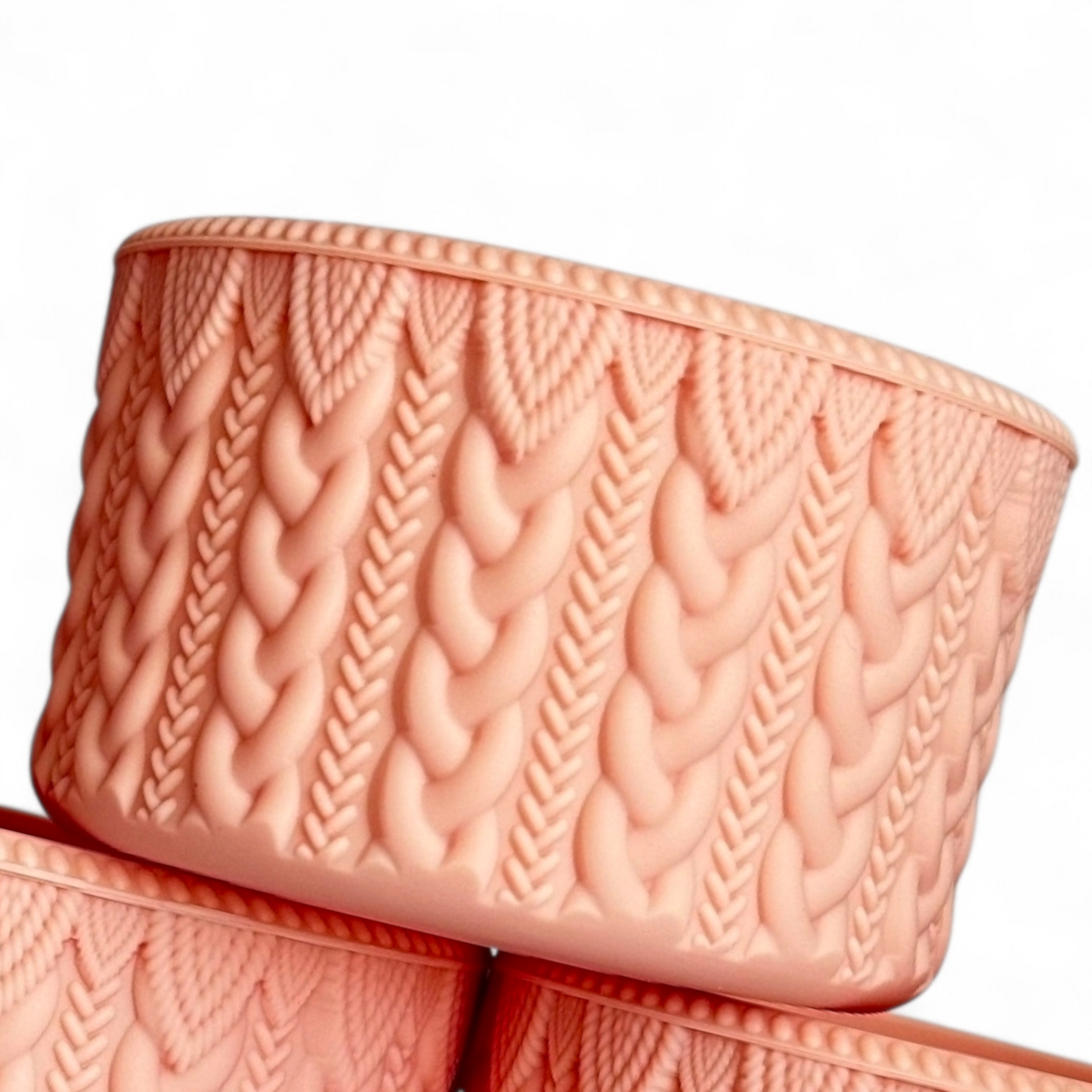 Blush Macrame Silicone Tumbler Boot | Fits 20-40oz Tumblers  size chart