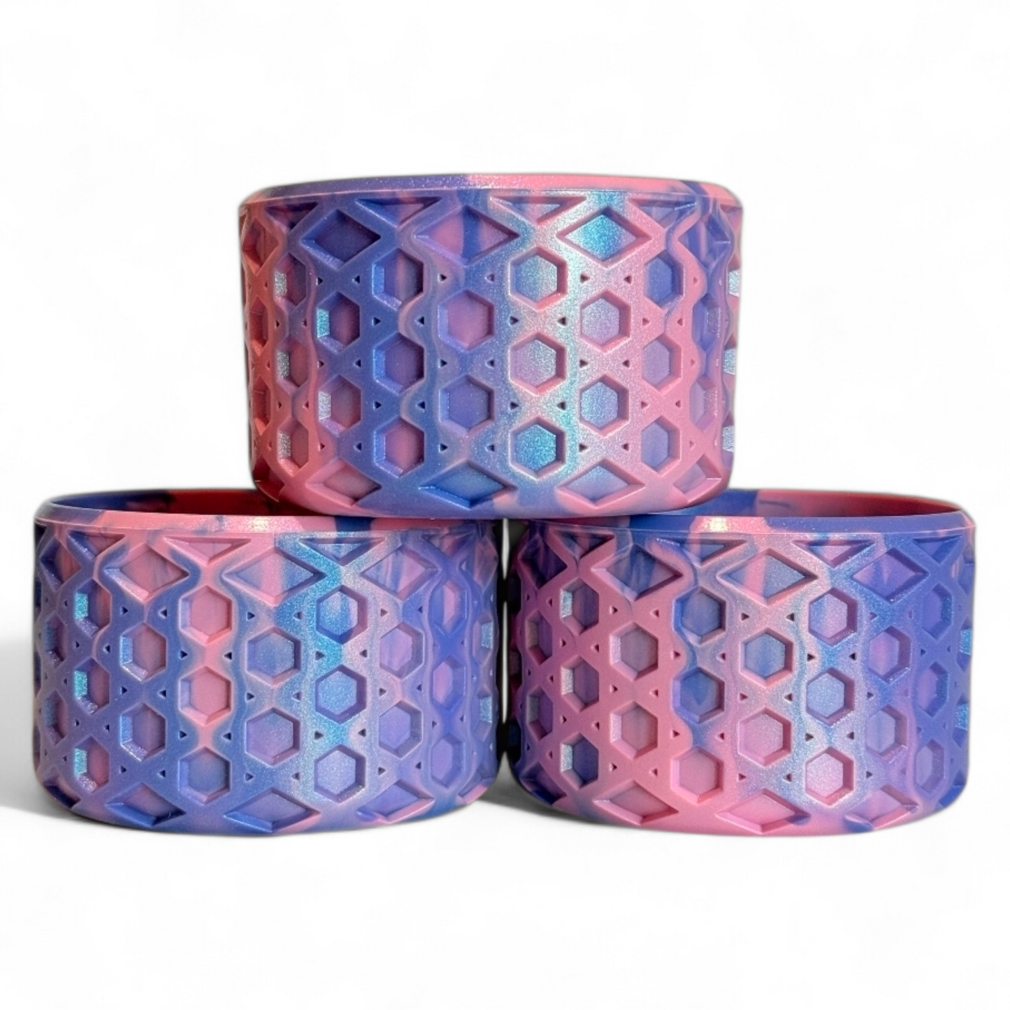 Blushberry Shimmer Waffle Silicone Tumbler Boot | Fits 20-40oz Tumblers 
