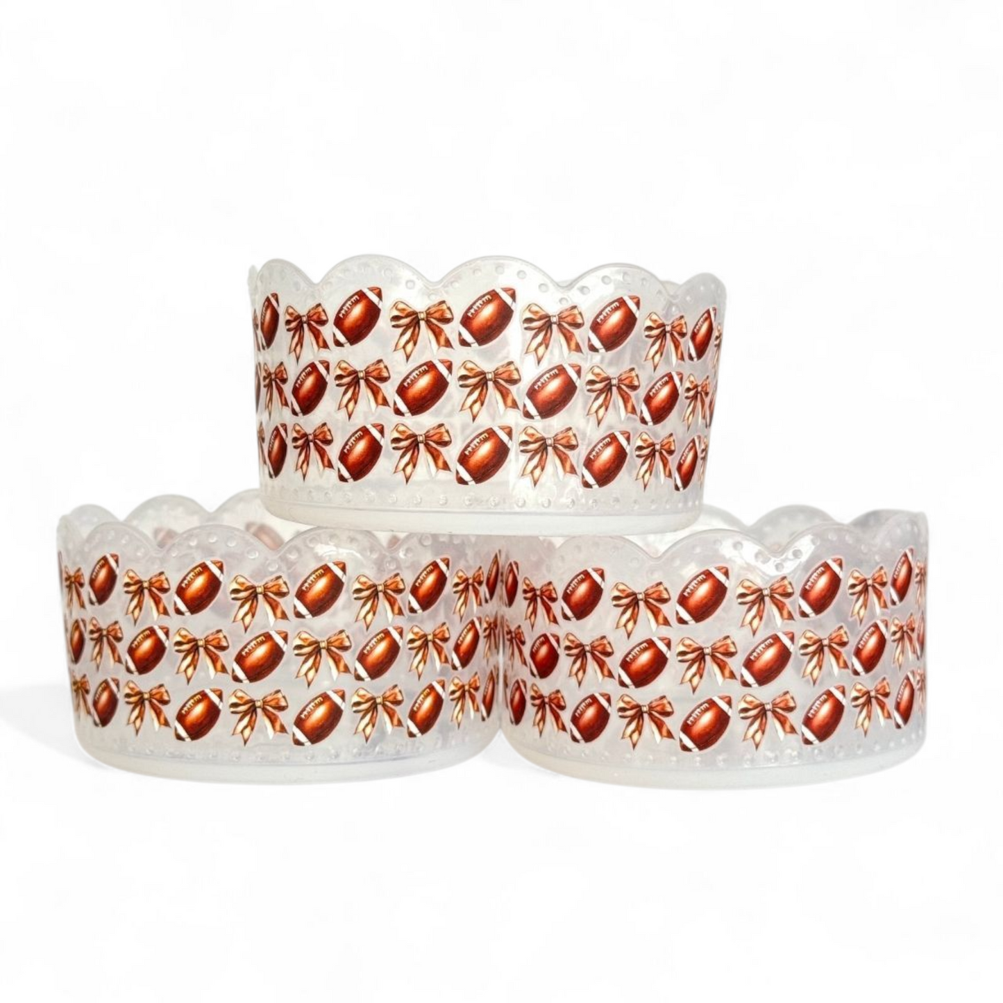 Coquette Football Scallop Tumbler Boot -fits 20-40oz