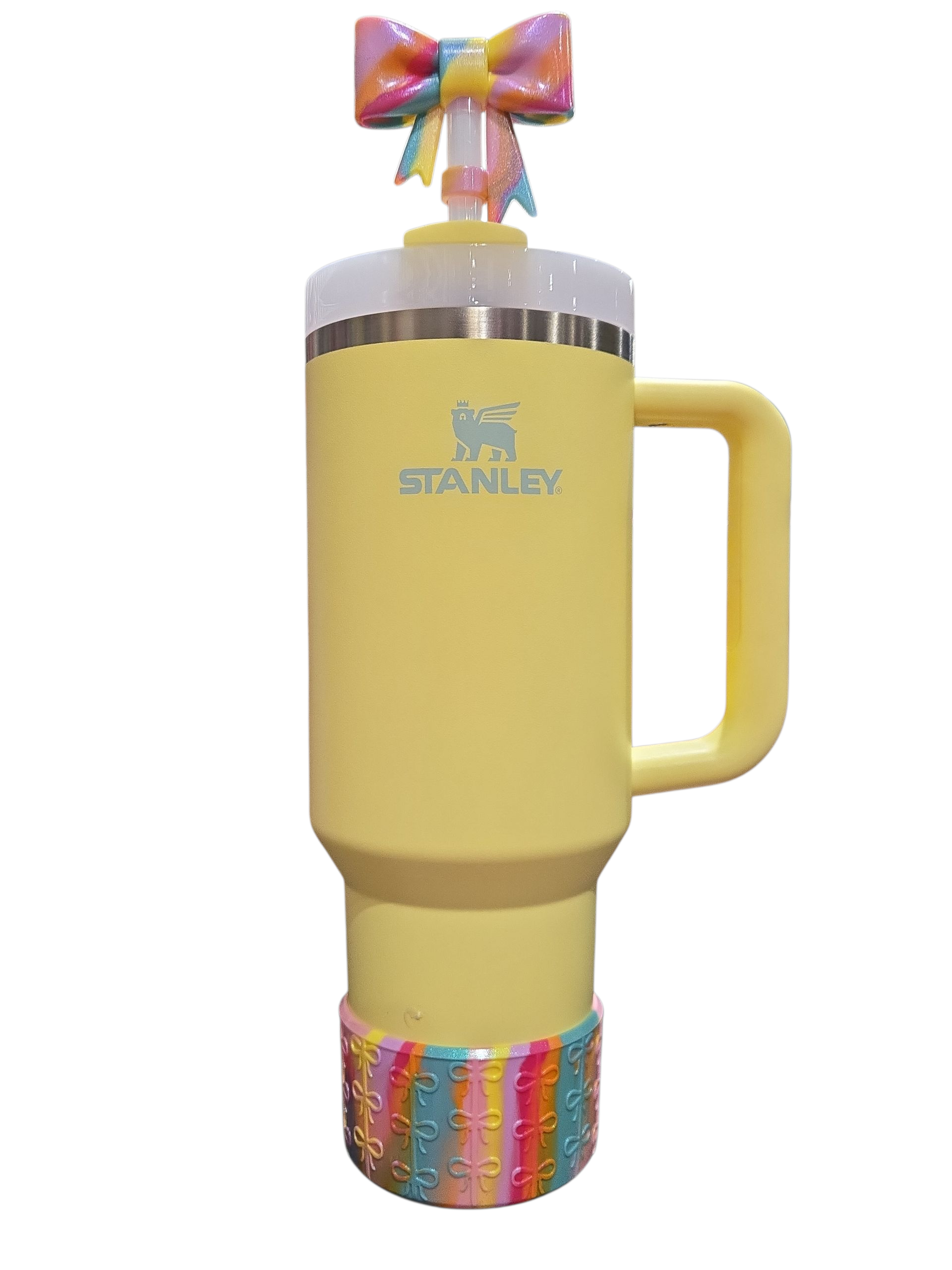90s Color Swirl Coquette Bows Silicone Tumbler Boot