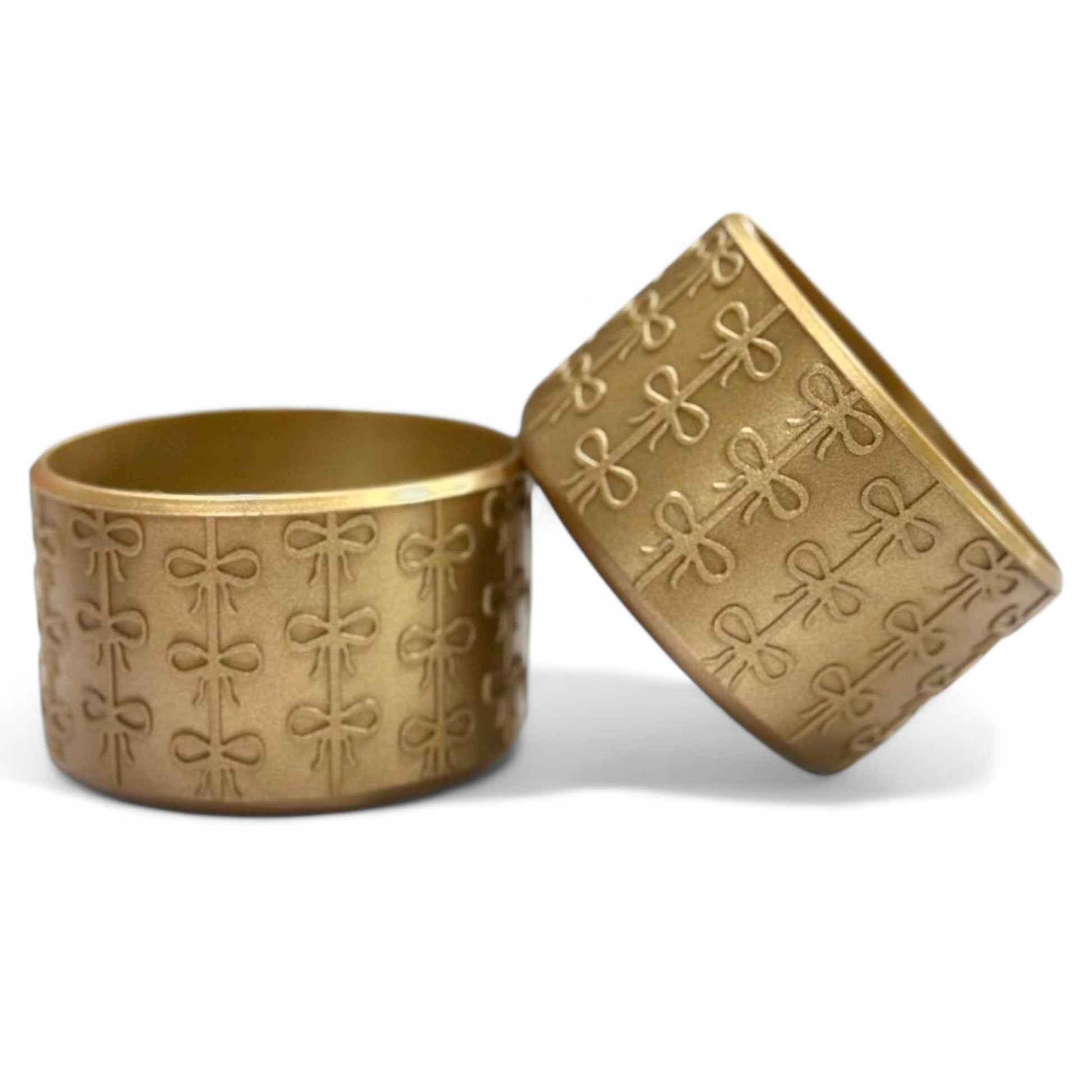 Bronze Metallic Bows Silicone Tumbler Boot