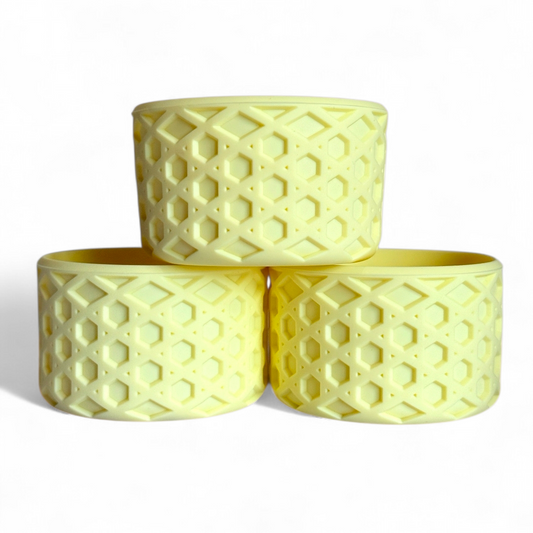 Butter Yellow Waffle Silicone Tumbler Boot