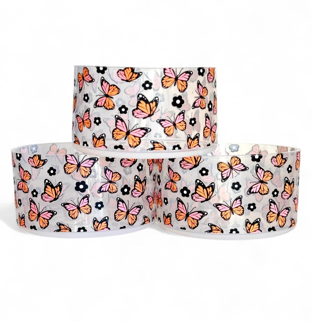 Clear Butterflies Silicone Tumbler Boot