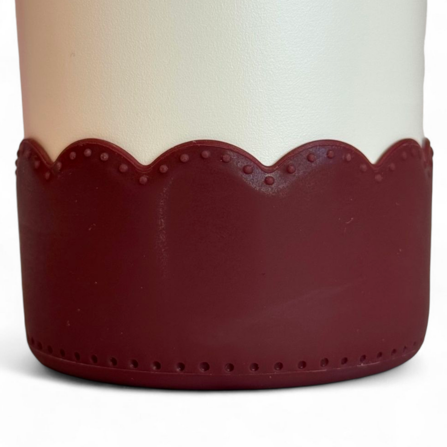 Cabernet Scallop Silicone Tumbler Boot