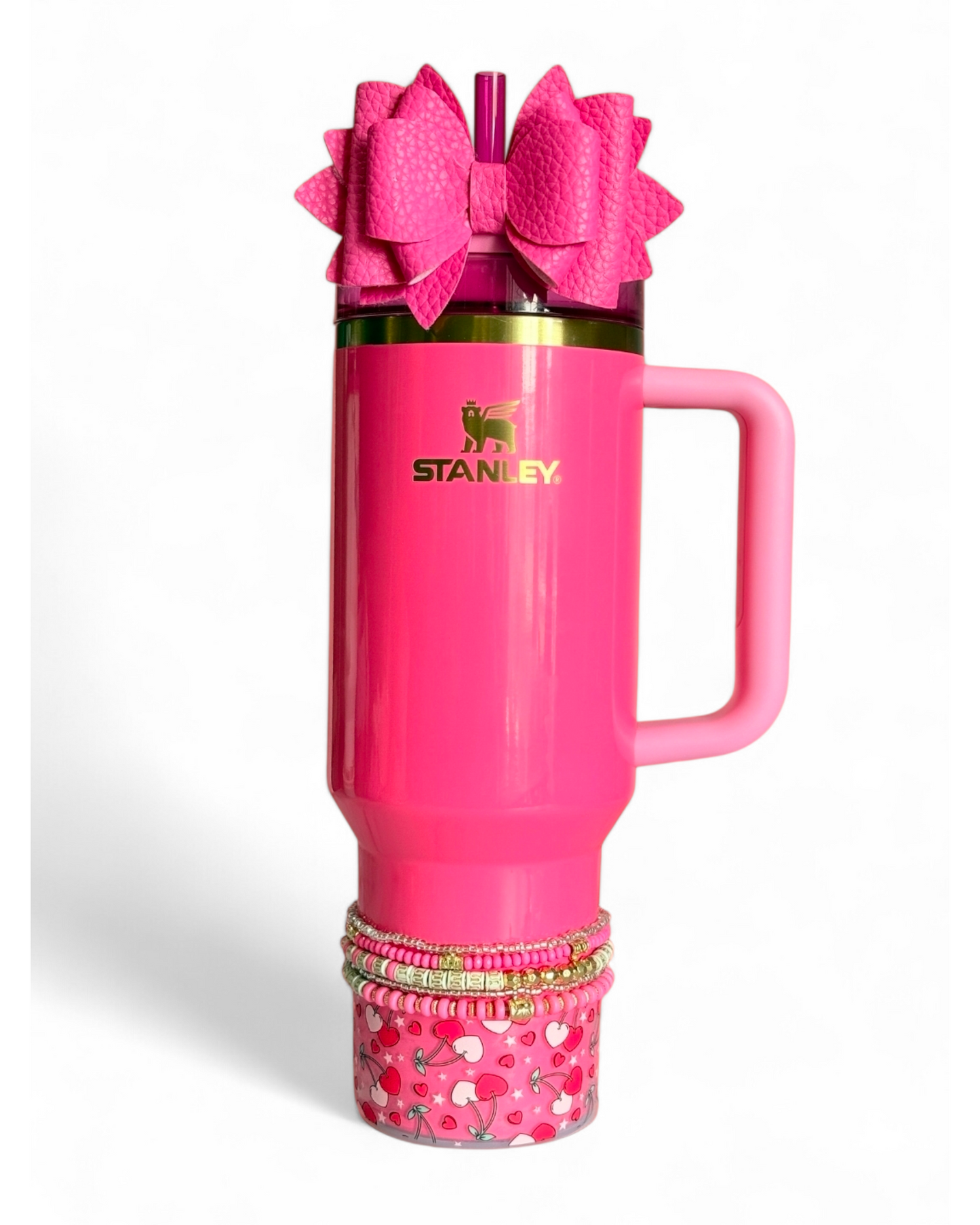 Valentine Cherry Hearts Silicone Tumbler Boot