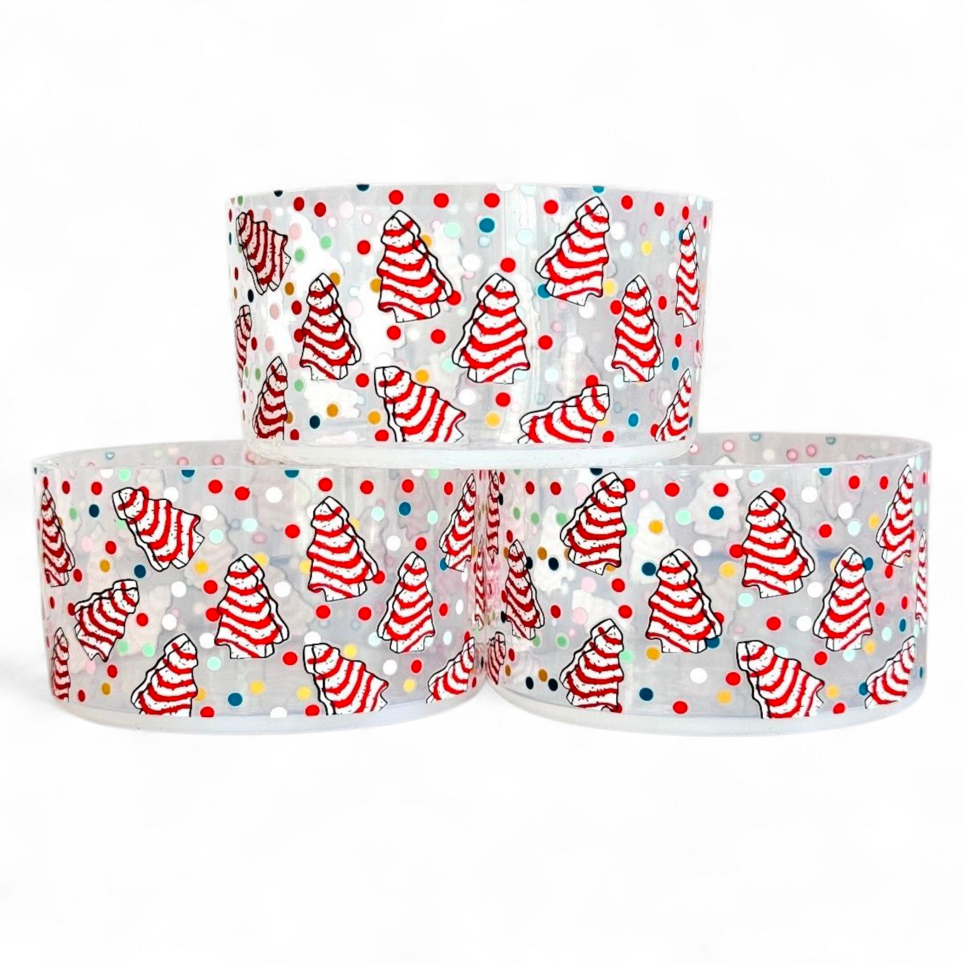 Christmas Cakes Silicone Tumbler Boot