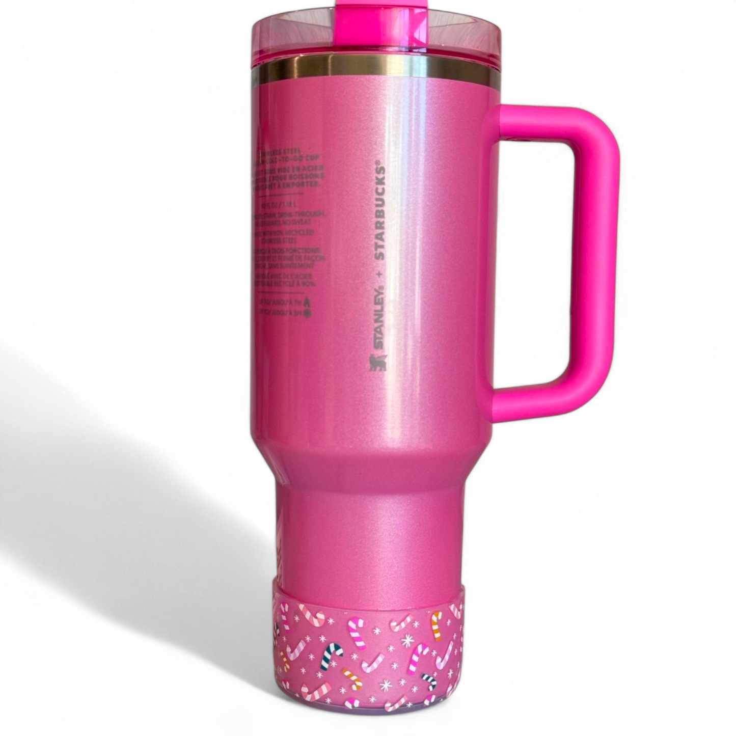 Christmas Candy Canes Silicone Tumbler Boot