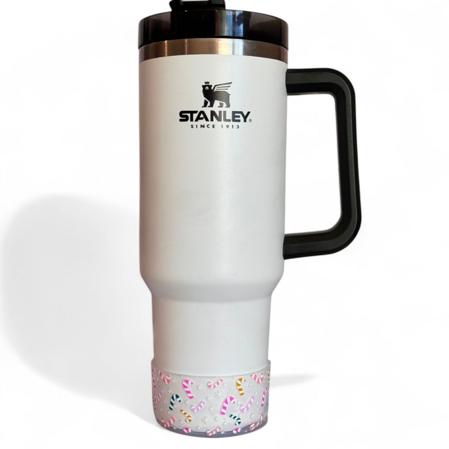 Christmas Candy Canes Silicone Tumbler Boot