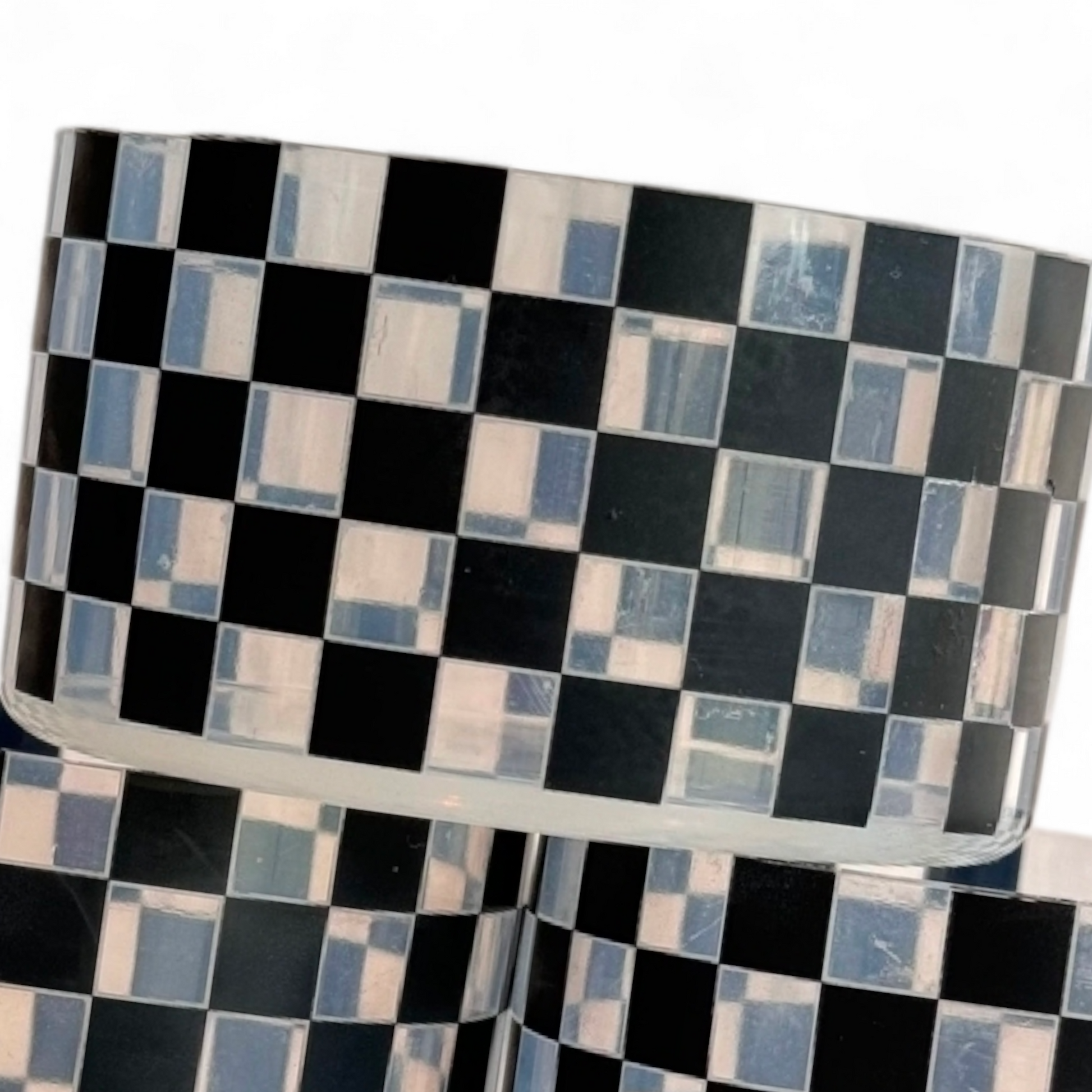 Clear & Black Checkers Silicone Tumbler Boot | Fits 20-40oz Tumblers 