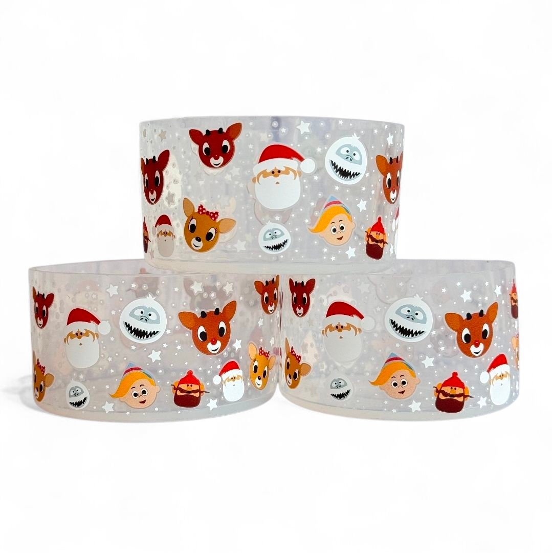 Clear Christmas Town Silicone Tumbler Boot