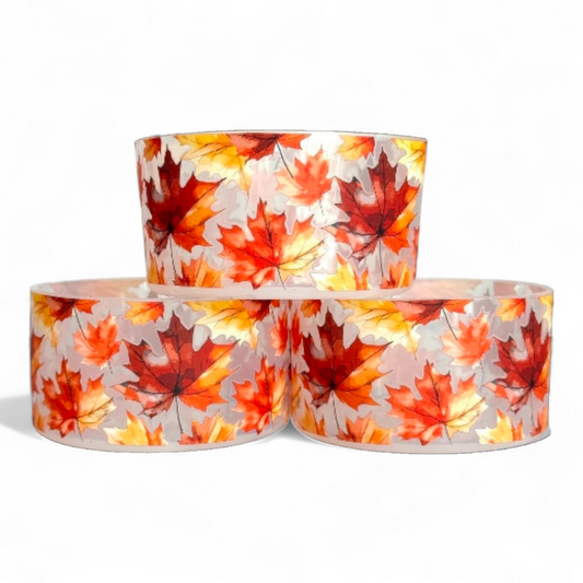 CLEAR FALL LEAVES Silicone Tumbler Boot