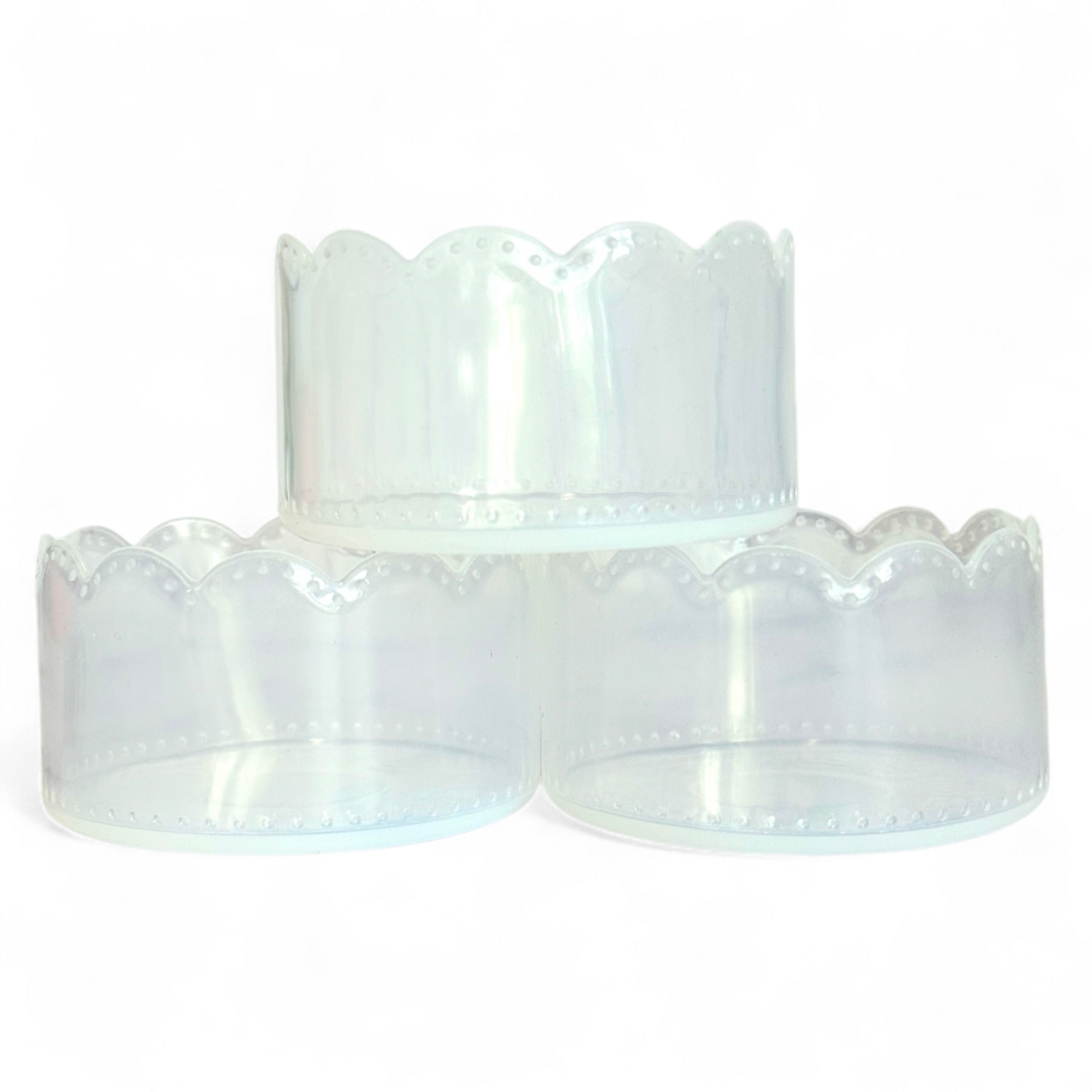 Clear Scalloped Silicone Tumbler Boot | Fits 20-40oz Tumblers 