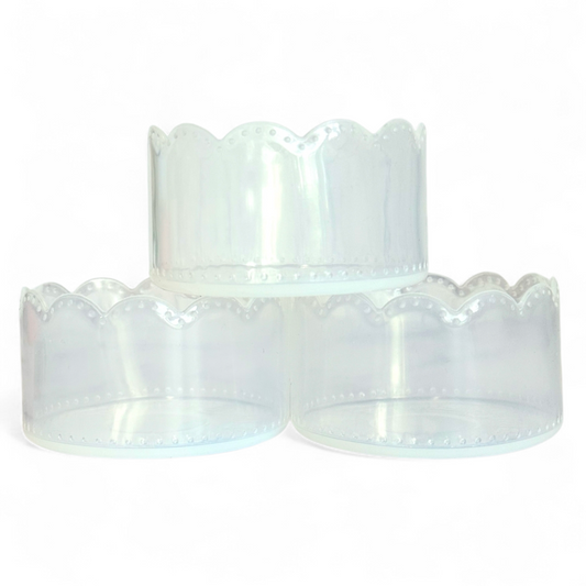 Clear Scalloped Silicone Tumbler Boot | Fits 20-40oz Tumblers 