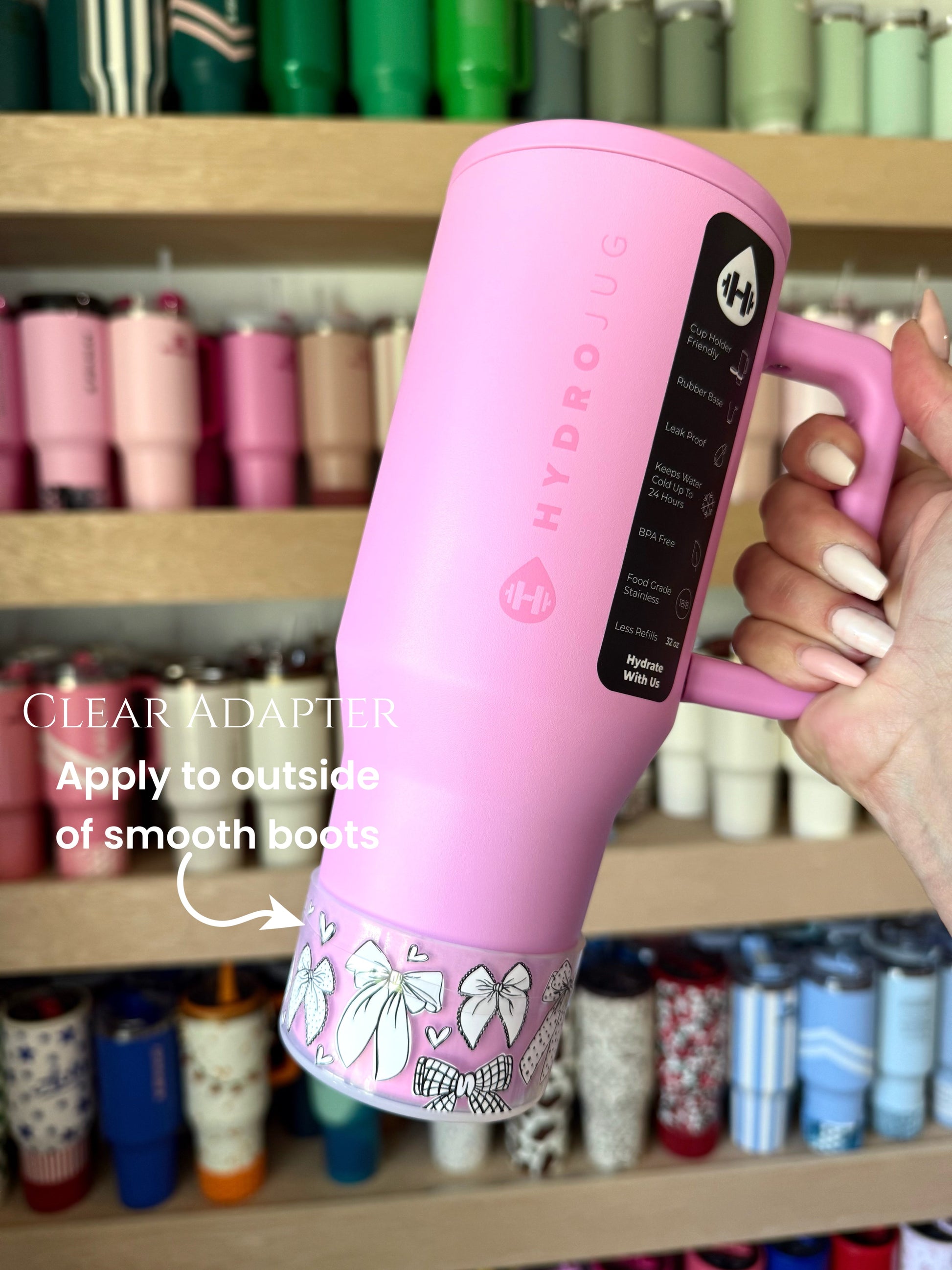 Clear Silicone Tumbler Boot Adaptor
