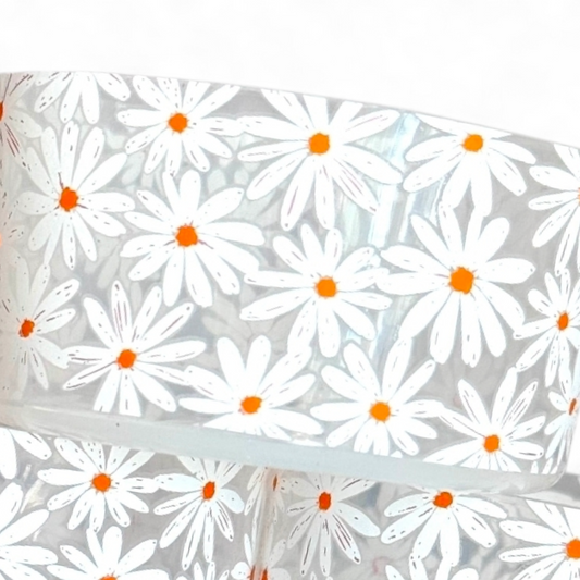 Clear Daisies Silicone Tumbler Boot | Fits 20-40oz Tumblers