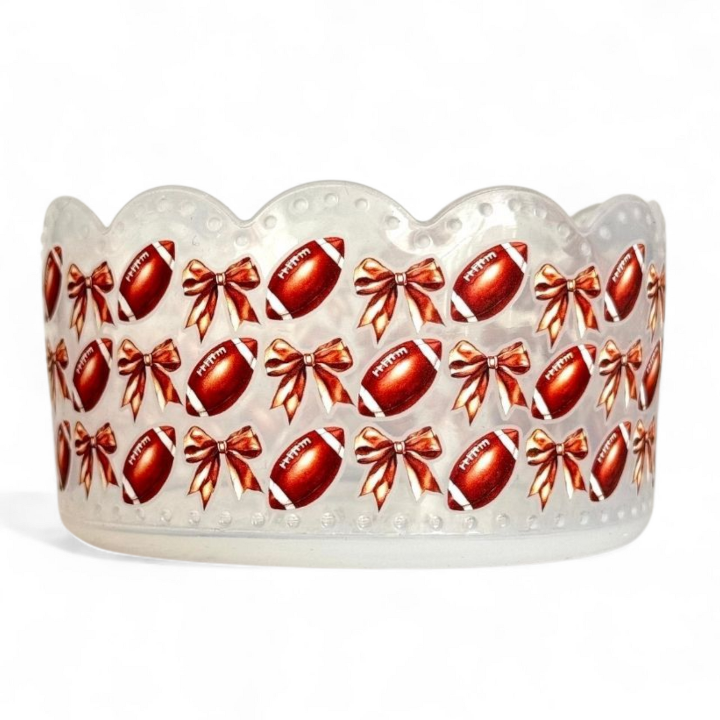 Coquette Football Scallop Tumbler Boot -fits 20-40oz