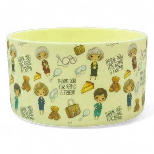 Cream Golden Girl Silicone Tumbler Boot 