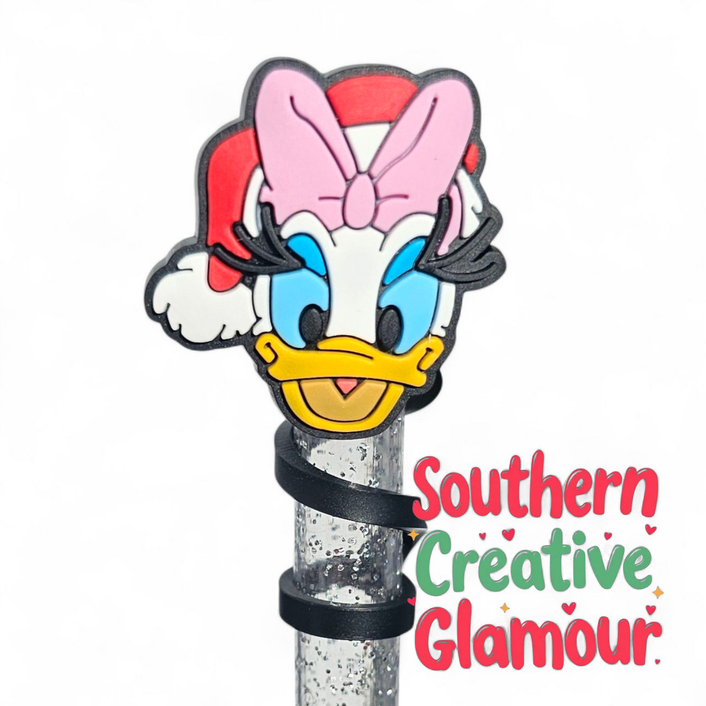 Daisy Duck inspired Christmas 10mm Silicone Toppers 