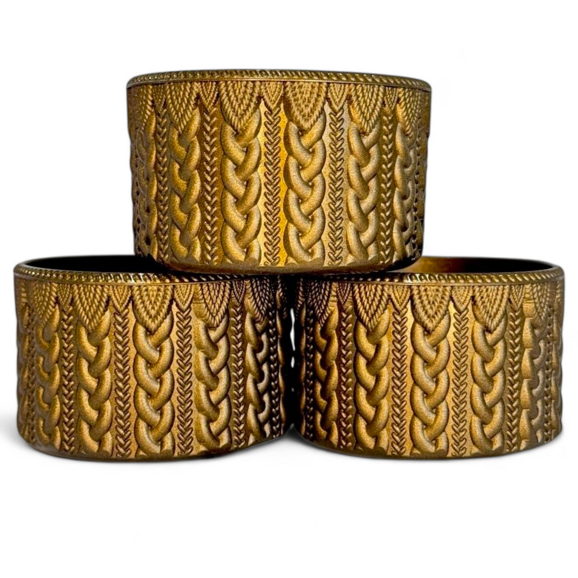 Deep Bronze Metallic MACRAME Tumbler Boot -fits 20-40oz