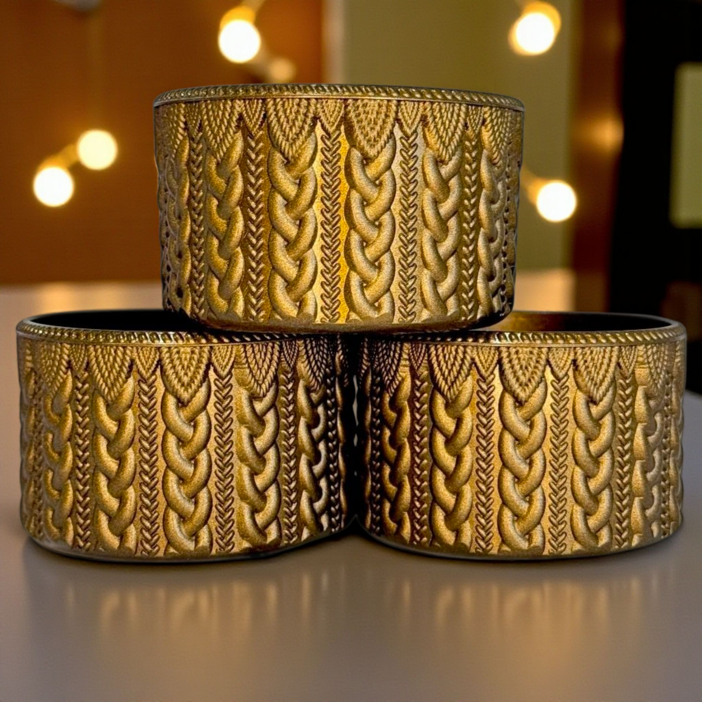 Deep Bronze Metallic MACRAME Tumbler Boot -fits 20-40oz