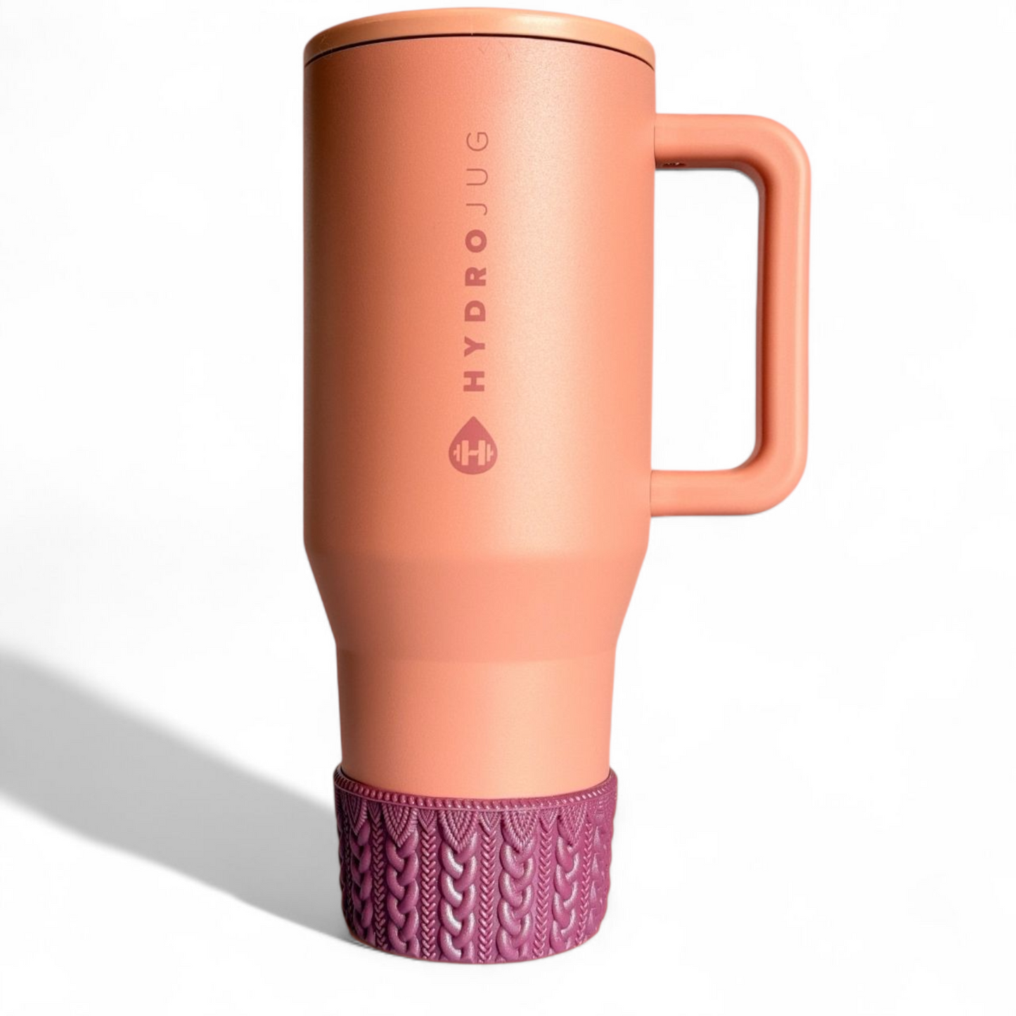 Deep Mauve Shimmer MACRAME Tumbler Boot -fits 20-40oz on Hydrojug tumbler 