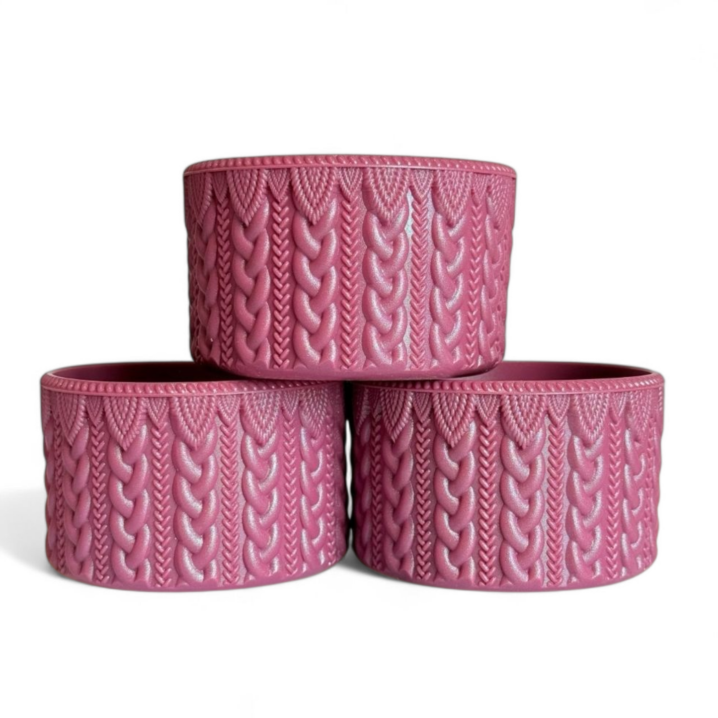 Deep Mauve Shimmer MACRAME Tumbler Boot -fits 20-40oz
