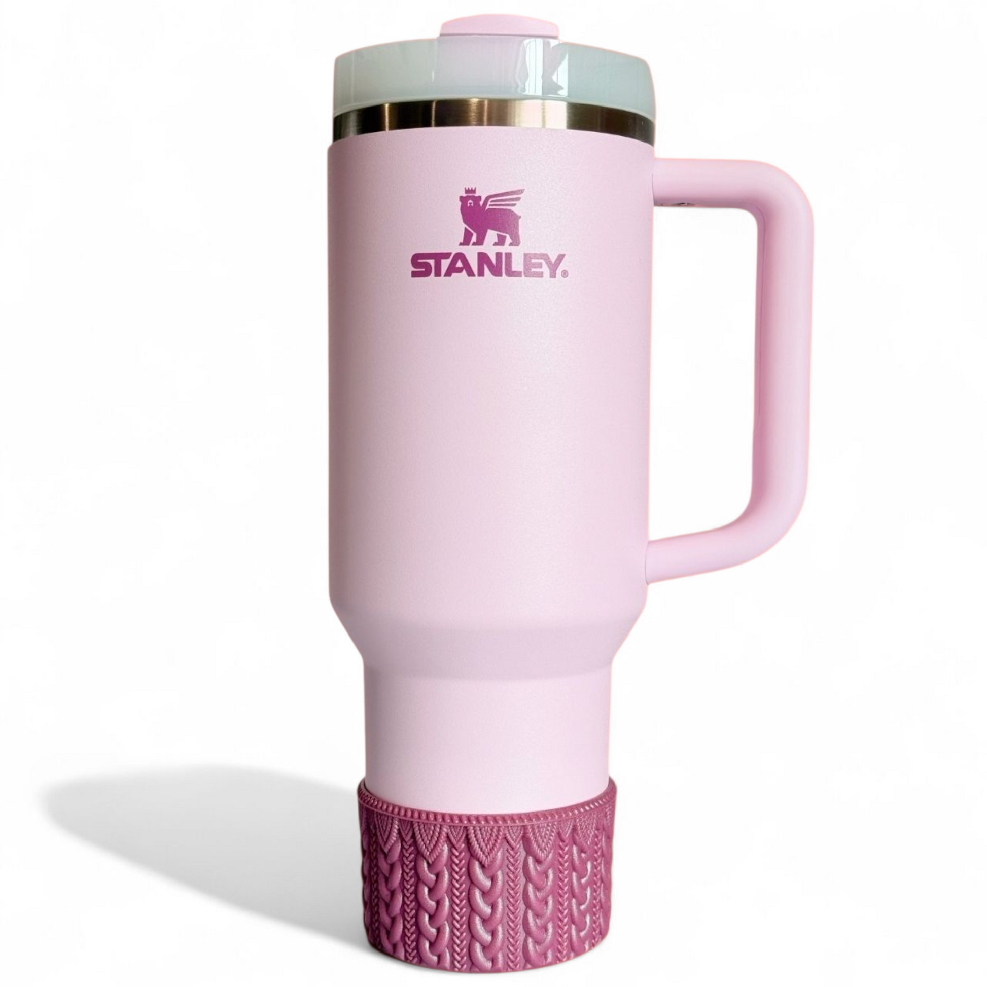 Deep Mauve Shimmer MACRAME Tumbler Boot -fits 20-40oz on 40oz Stanley Tumbler 