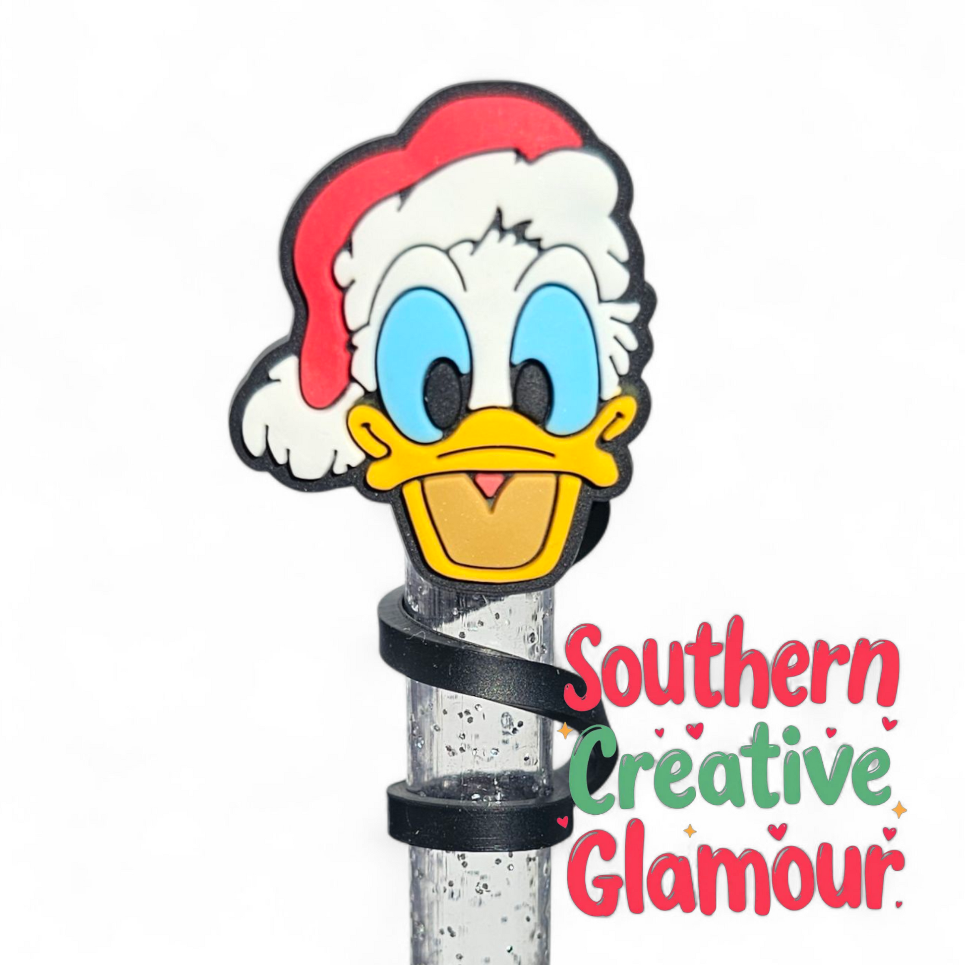 Donald Duck and inspired Christmas 10mm Silicone Toppers 