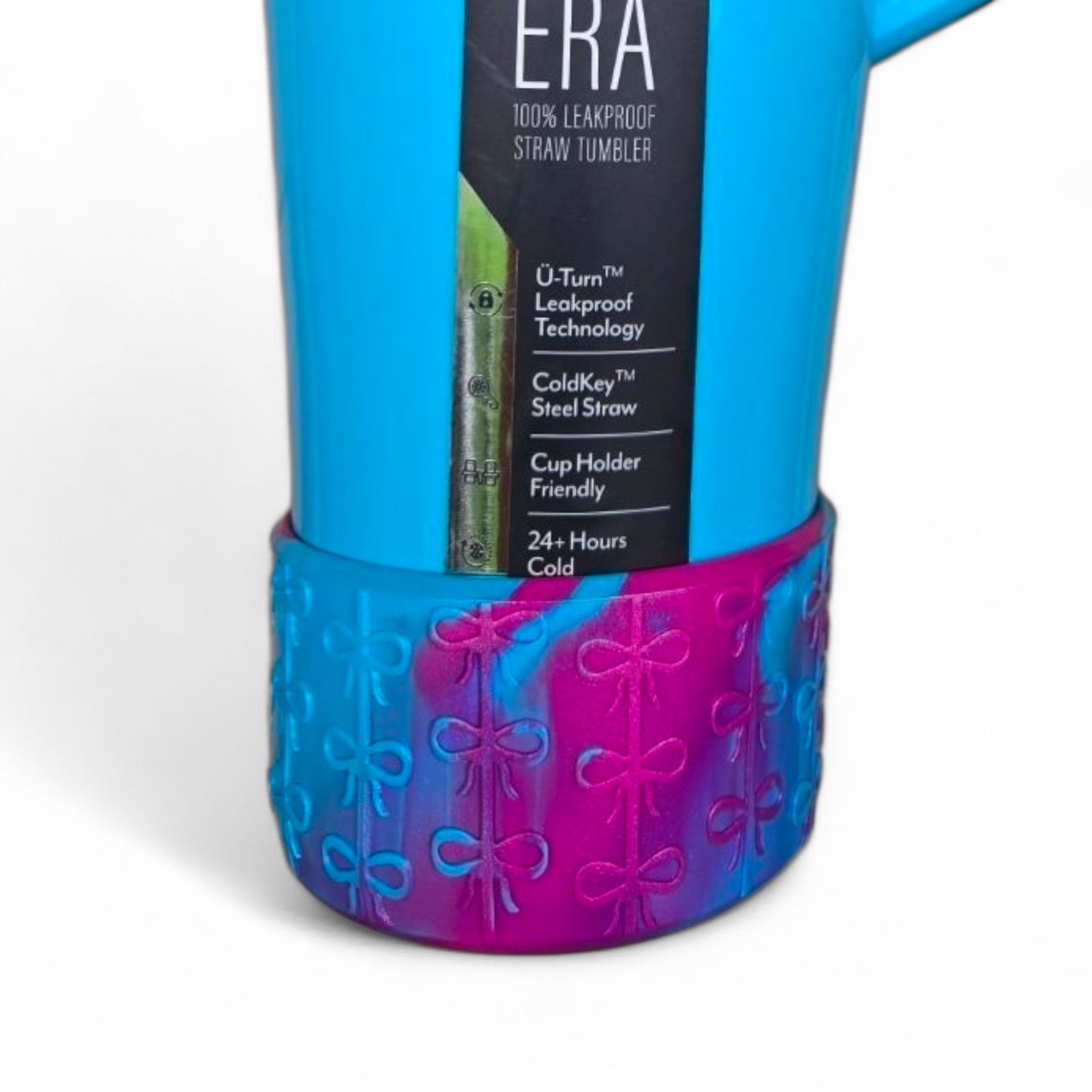 Electric Magenta Coquette Bow Silicone Tumbler Boot | Tumbler Sleeve | Tumbler Bumper 